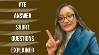 Answer Short Questions PTE Speaking | Tips and Tricks 2022 | Milestone Study | Best PTE Institute