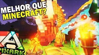 PIXARK, O MINECRAFT COM DINOSSAUROS? PIXARK VS MINECRAFT! - ARK DE QUADRADINHOS