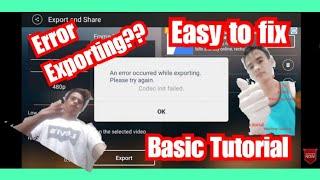 How to fix error exporting kine master