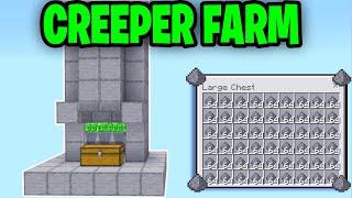 How To Make a Creeper Farm In Minecraft Bedrock 1.21! - EASY FARM