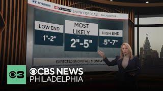 Philadelphia under Winter Weather Advisory Monday, measurable snow expected across Delaware Valley