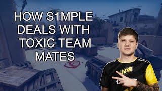 HOW S1MPLE DEALS WITH TOXIC TEAMMATES! TWITCH CLIPS!