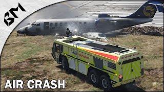 GTA 5 - AIR CRASH - Firefighter Mod - Avion en feu - LAX