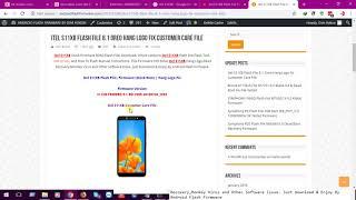 Itel S11XB Flash File 8.1 Oreo FRP & Dead Fix Customer Care File