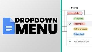 Insert and Create Dropdown menus in Google Docs