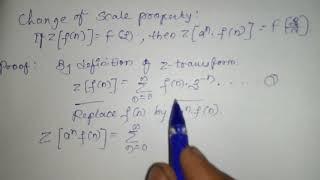 How to solve change of scale property of Z-transform