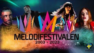 Melodifestivalen 2003 - 2023 (Eurovision Sweden) | MY TOP 3 EACH YEAR