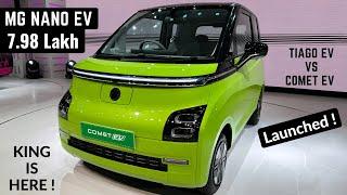 2023 MG Comet EV Launched - Price Details, Features, Interiors, Range | MG Comet EV 2023 Vs Tiago EV