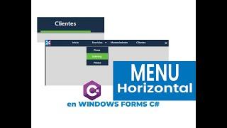 Menú horizontal desplegable | WinForm C#