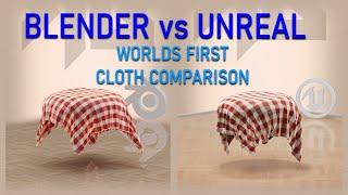 Blender vs Unreal 5 Cloth Simulation Side by Side