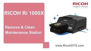 How to Remove and Clean the Maintenance Station on RICOH Ri 1000X