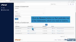 How to Remove a Subdomain in cPanel with DA MANAGER