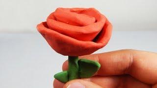 Cómo hacer una rosa de plastilina paso a paso fácil, explicado, arcilla polimérica