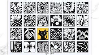 24 Zentangle Patterns You Should Try For Beginners | Zentangle Patterns For Beginners