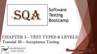 Software Testing Bootcamp | Acceptance Testing | UAT | Alpha Testing | Beta Testing | QA Tutorials