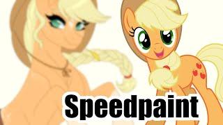 AppleJack Redesign .:Speedpaint:. (Mlp)