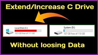 How to Extend/Increase C Drive in Windows 11/Windows 10 | C Drive ka size/space kaise badhaye