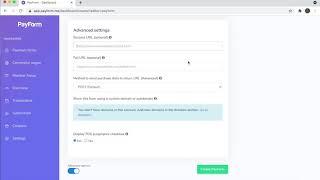 Create a payment form using PayForm