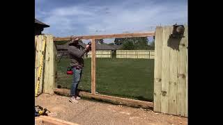 How to build a double gate for wood fence