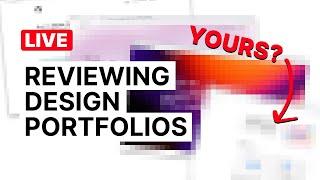 I review design portfolios