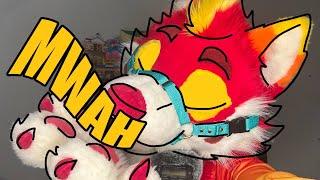 Furry ASMR: Brain Melting Fursuit Kisses  (Sleep-Aid) [Tascam DR-40X]