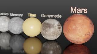 Solar System Planet Size Comparison 3D