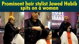 Hairstylist Jawed Habib spits on woman’s hair goes viral