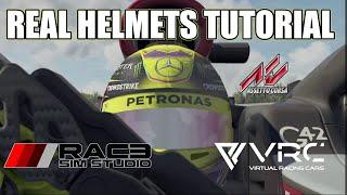 Real F1 Helmets for RSS and VRC Mods | Assetto Corsa Tutorial