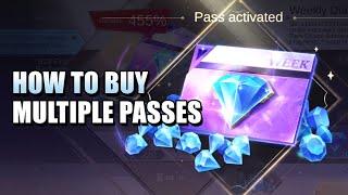 HOW TO BUY MULTIPLE DIAMOND PASSES?