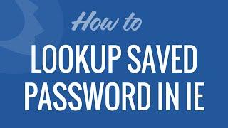 Lookup Saved Password in Internet Explorer