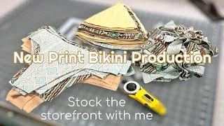 Bikini production | Stock the storefront with me  | Sew Along | DIY