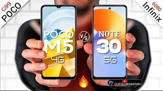 POCO M5 4G vs Infinix Note 30 4G Full Comparison #antutu #benchmark #camera #display