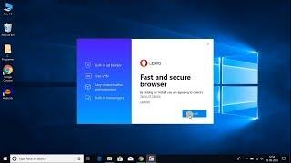 How to Install Opera Browser in Windows 7/8.1/10 | Free VPN on Opera Browser