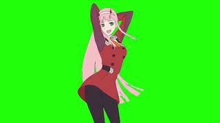 Zero Two dance green screen perfet cutout 1080/60 fps