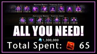 All Boon Points You Actually Need (65) How to Get them for 1.3 mill Diamonds! - Neverwinter