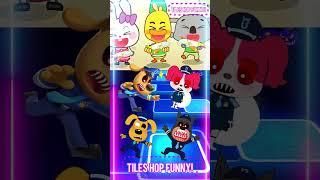 SHERIFF LABRADOR EXE vs DOBIE EXE vs SHERIFF PAPILLON EXE x Coffin Dance | Tiles Hop #tileshop