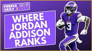 Where Minnesota Vikings WR Jordan Addison ranks among No. 2 WRs