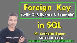 Foreign Key in SQL | What is Foreign Key in DBMS | Constraints in SQL | DBMS | Telugu