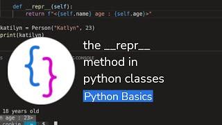 Python Basics : the __repr__ method to print classes