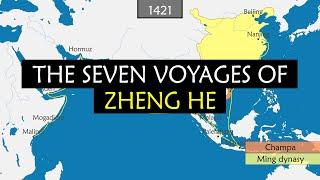 The Seven Voyages of Zheng He - Summary on a map