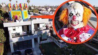 If you see a This Clown House with a BOUNCY CASTLE on the roof, Don't Approach It and RUN AWAY FAST!