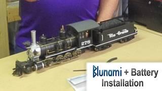 Blunami & Battery Install into a G Scale Aristocraft C-16 Model Train