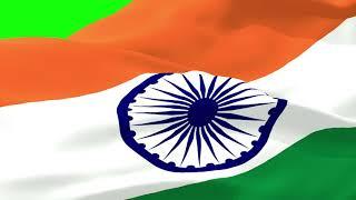 full screen Indian flag animation green screen