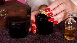 Facial Oils Prescription  ASMR Skin Clinic  Close Up, Typing, Pages, Lids & Pots