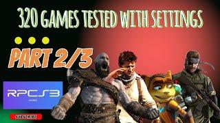 PS3 Emulator RPCS3 - 320 Games tested with settings - Part 2/3 - H to R