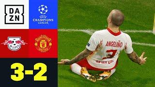 Zauberfuß Angelino! RB weiter: Leipzig - Manchester United 3:2 | UEFA Champions League | DAZN