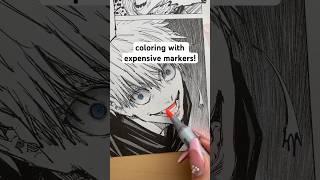 Color my Manga with Expensive markers! #shorts #markers #copic