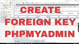 Create a foreign key in phpmyadmin and related to primary key