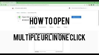 How to open multiple URLs in one click  Easiest Way || Google Chrome || In Hindi