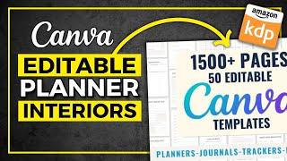 50 Editable Canva KDP Planners Templates